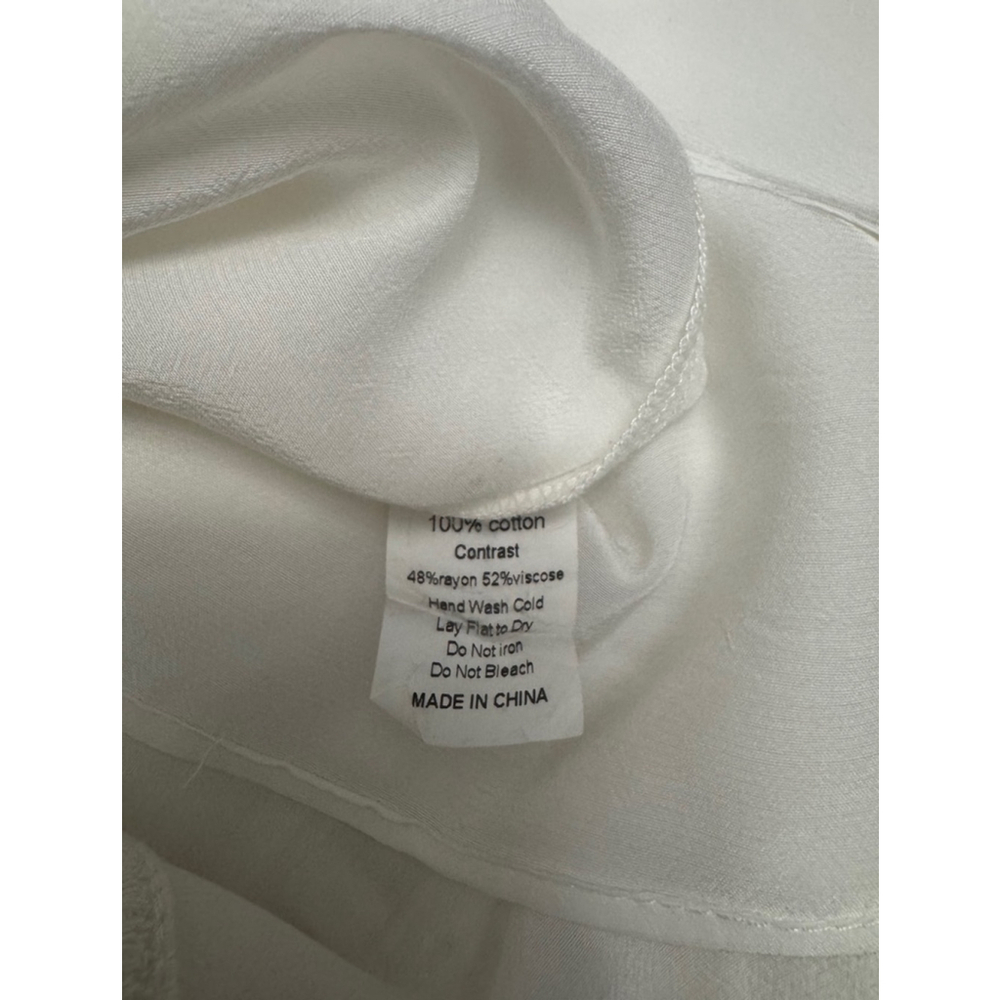 Women's Jen’s Pirate Booty Embroidered Tassel White Blouse Size S - Picture 8 of 8